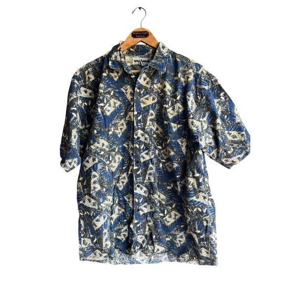 Weekends Vintage 90s Y2K Hawaiian Summer Casual Shirt Button Up Size Large - Picture 1 of 4
